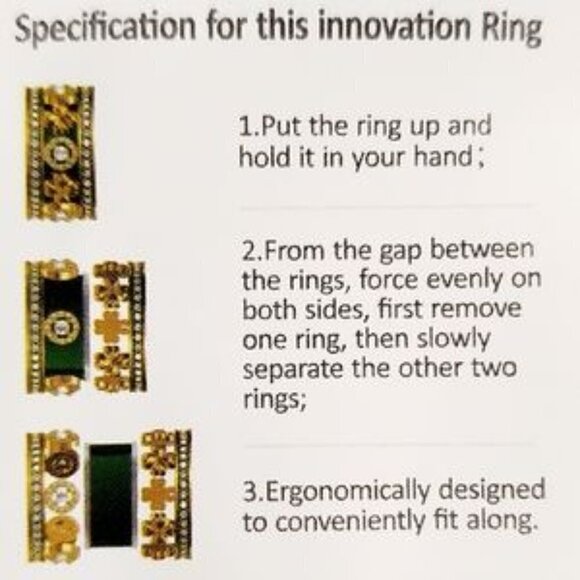 3 in 1 Blue and Silver Innovation Stack Ring - Picture 5 of 5